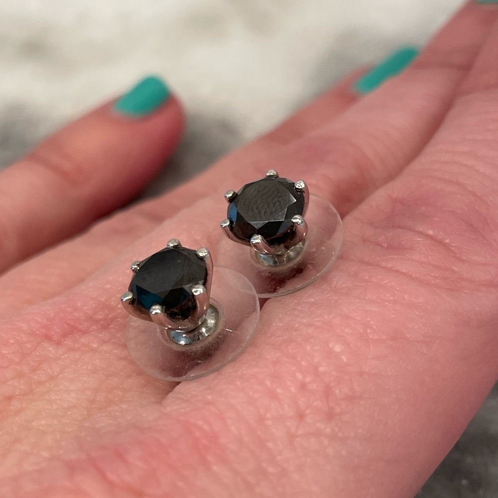 2.5 Carat Black Diamond earrings-DGL certified